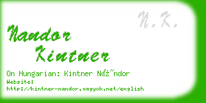 nandor kintner business card